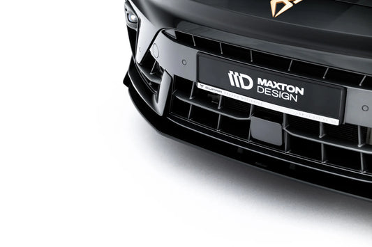 Street Pro Lame Du Pare-Chocs Avant + Flaps compatible avec Cupra Leon Hatchback Mk1 Facelift