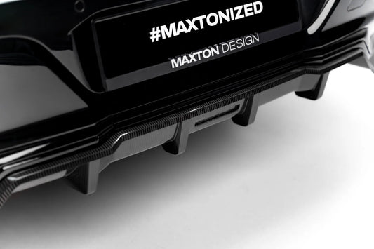 Prepreg Carbon Fiber Rear Splitter (avec une barre verticale) BMW 7 M-Pack G70