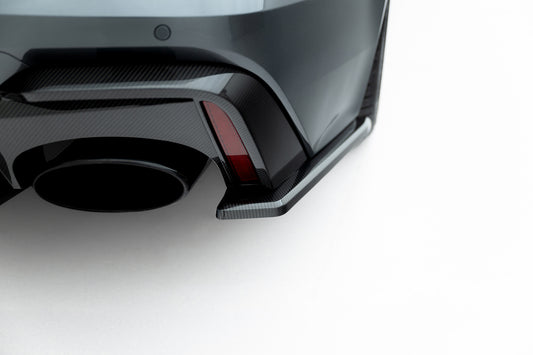 Fibre de Carbone Lames De Pare-Chocs Arrière Latérales Audi RS6 C8 / C8 Facelift