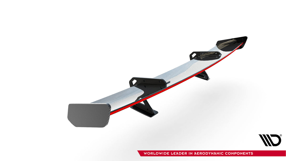 Carbon Spoiler With Upper Swan Mounting + LED suitable for Mercedes-Benz CLA Coupe C118 / C118 Facelift