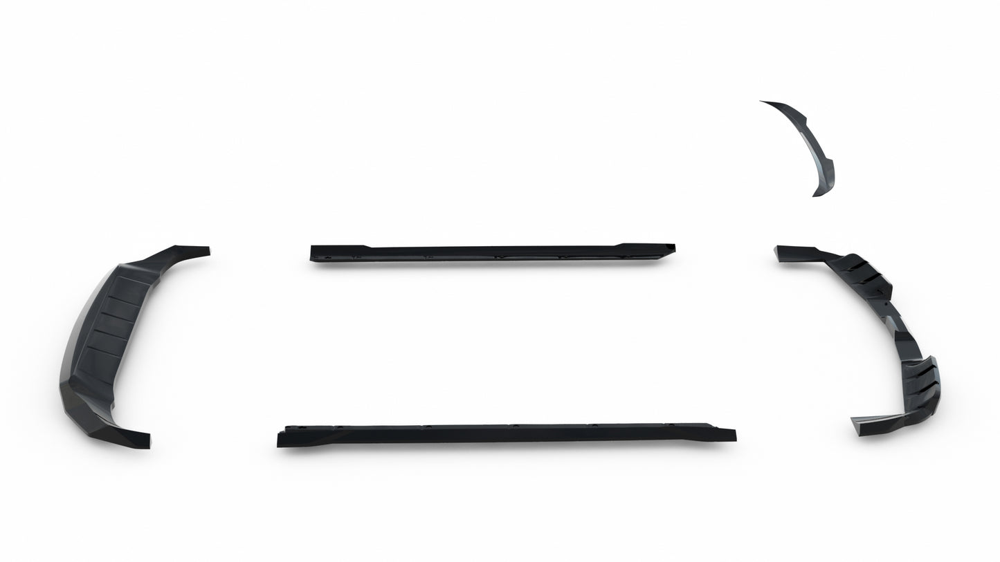 Set of Splitters for Porsche Cayenne GTS / Turbo Sport Pack / Turbo E-Hybrid GT Pack Coupe Mk3 Facelift