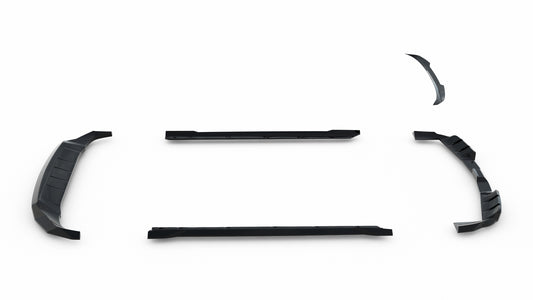 Ensemble Diffuseur compatible avec Porsche Cayenne GTS / Turbo Sport Pack / Turbo E-Hybrid GT Pack Coupe Mk3 Facelift