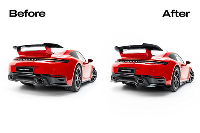 Arriere Splitter (avec une barre verticale) compatible avec Porsche 911 Carrera Aero 992 