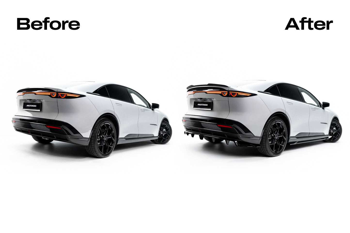 Hinten Splitter (mit einem vertikalem balken) passend für Mazda 6e Mk1