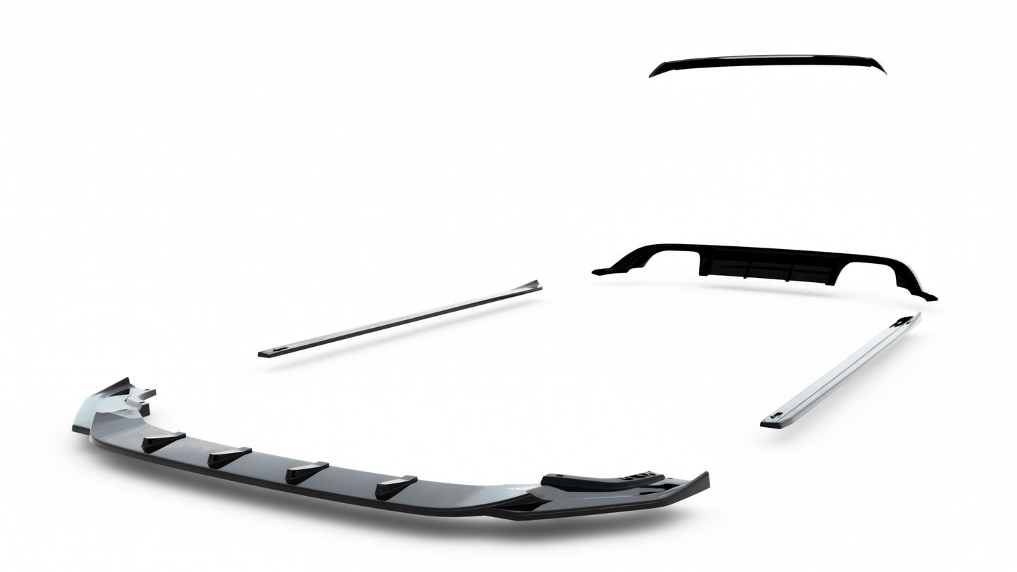 Set Of Splitters V.2 Volkswagen Golf R Hatchback Mk7 Facelift