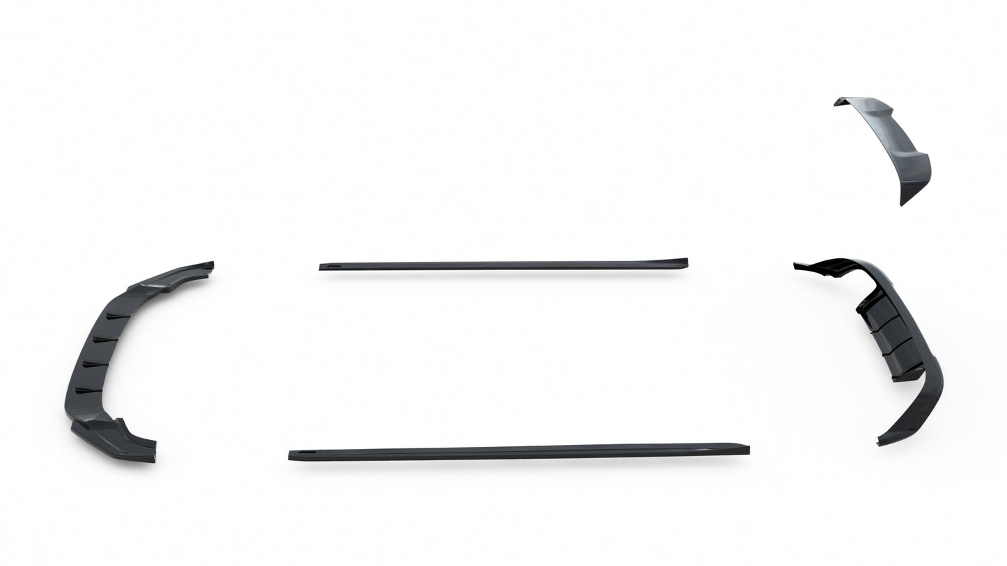 Set Of Splitters V.2 Volkswagen Golf R Hatchback Mk7 Facelift