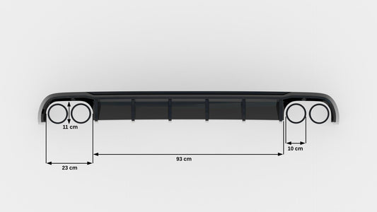 Rear Valance Audi A6 Sedan / Avant C7 (Version with dual exhausts on both sides)