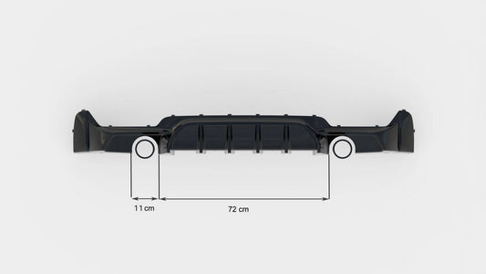 Rear Valance BMW 4 Coupe / Gran Coupe / Cabrio M-Pack F32 / F36 / F33 (Version with single exhausts on both sides)