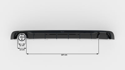 Rear Valance V.1 Audi A4 S-line B9 (Version with single exhaust tips on one side)