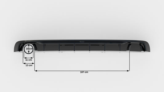 Rear Valance V.1 Audi A4 S-line B9 (Version with single exhaust tips on one side)