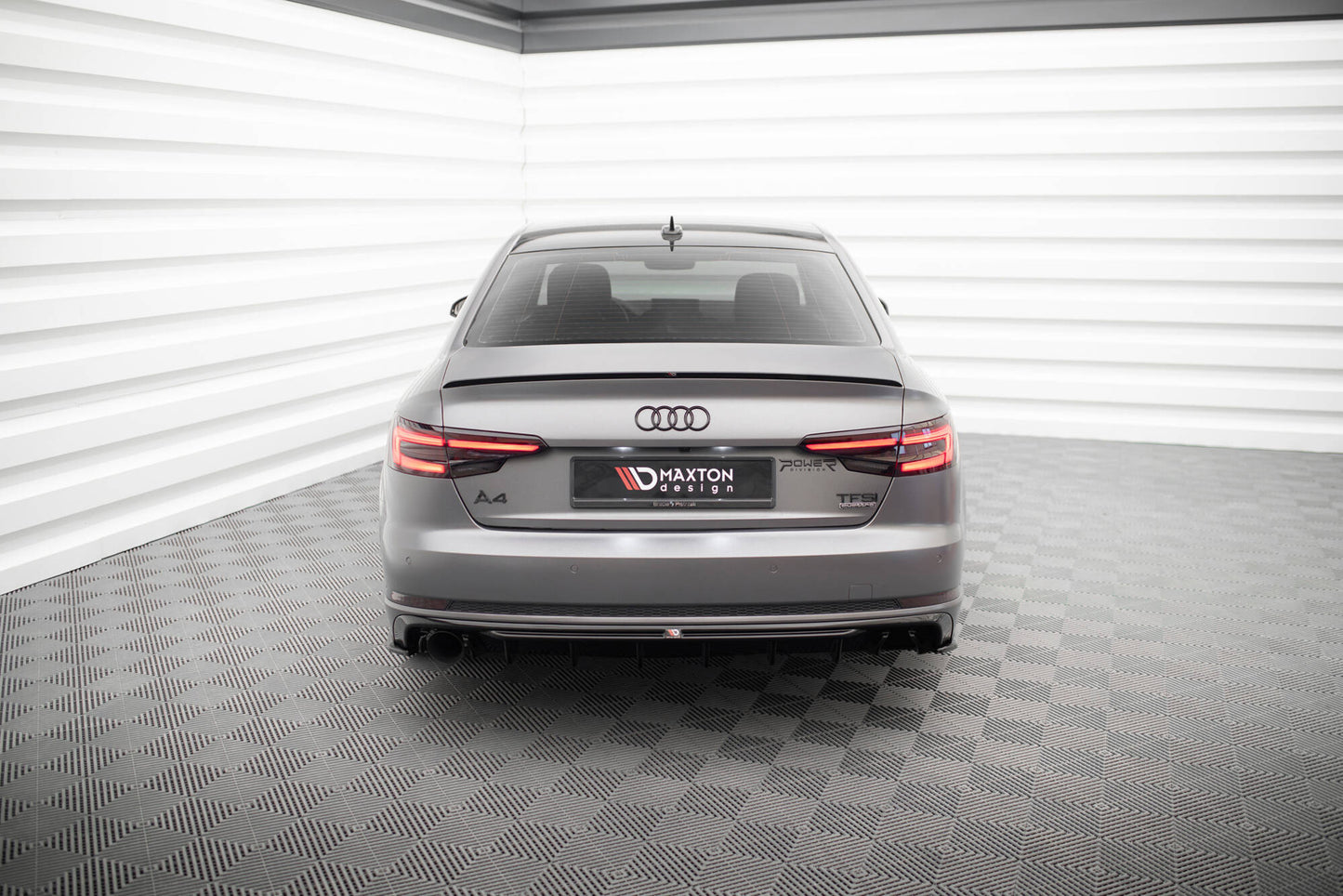 Rear Valance V.1 Audi A4 S-line B9 (Version with single exhaust tips on one side)