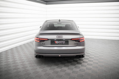 Rear Valance V.1 Audi A4 S-line B9 (Version with single exhaust tips on both sides)