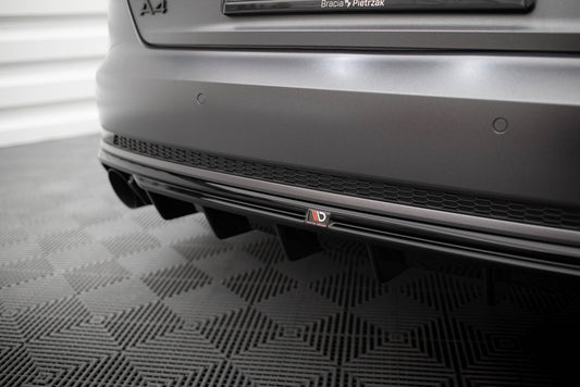 Rear Valance V.1 Audi A4 S-line B9 (Version with single exhaust tips on both sides)