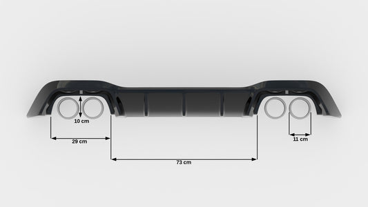 Rear Valance V.1 Volkswagen Golf R Hatchback Mk8 Facelift