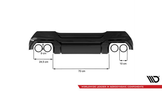 Dokładka Tylna V.2 + Wydech Milltek Sport  BMW M135i F40
