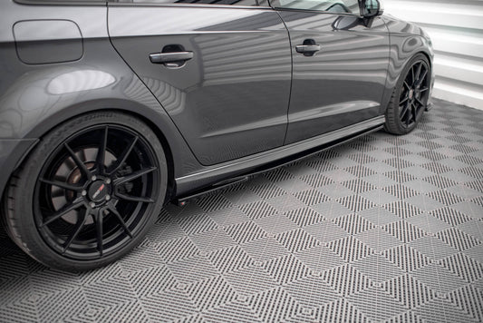 Side Skirts Diffusers V.2 Audi S3 / A3 S-Line Sportback 8V / 8V Facelift