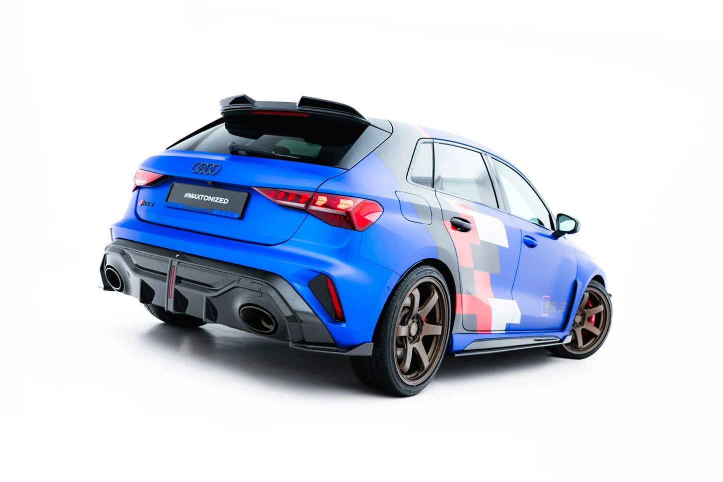 Prepreg Carbon Fiber Rear Side Splitters Audi RS3 Sportback 8Y Facelift