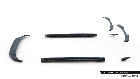 Set of Prepreg Carbon Splitters Audi Q8 S-Line Mk1 Facelift