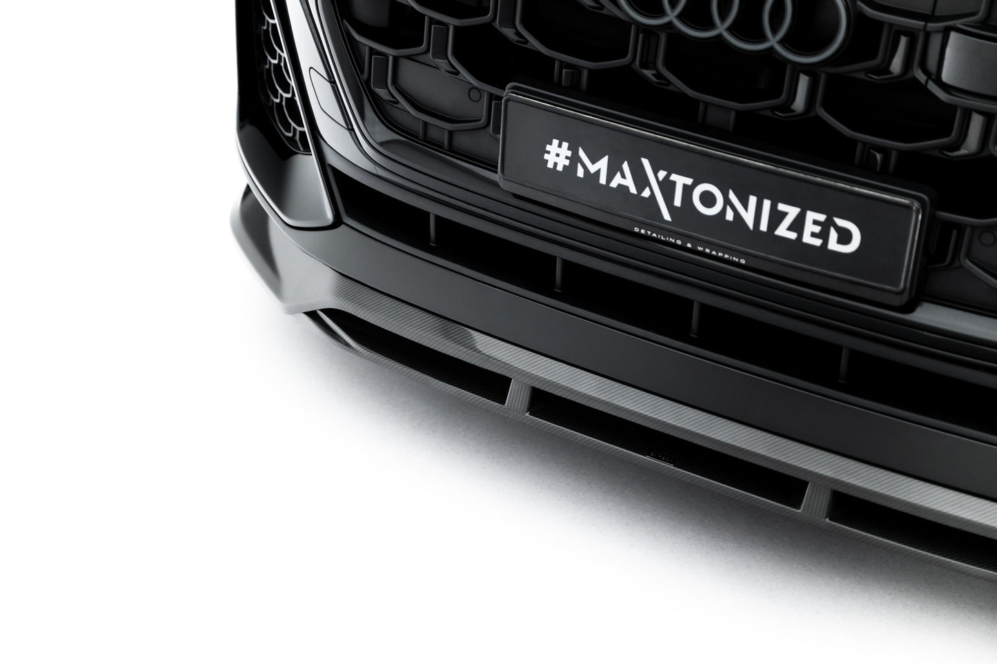 Prepreg Carbon Fiber Front Splitter Audi SQ8 / Q8 S-Line Mk1 Facelift