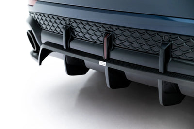 Prepreg Carbon Fiber Rear Splitter (with vertical bars) Audi RSQ8 Mk1 Facelift