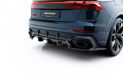 Prepreg Carbon Fiber Rear Splitter (with vertical bars) Audi RSQ8 Mk1 Facelift