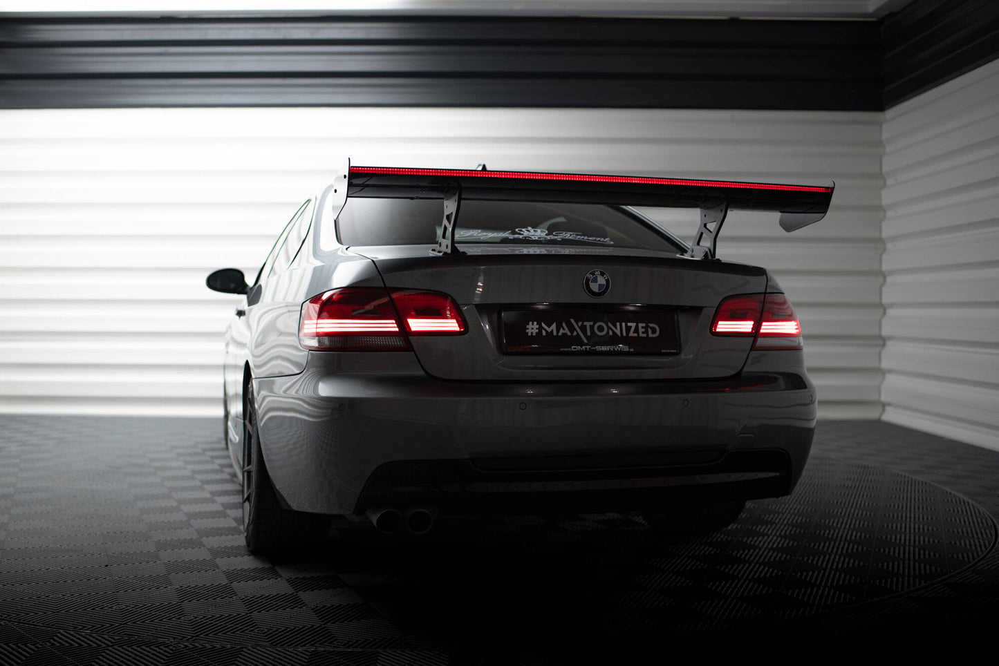 Carbon Spoiler With Internal Brackets Uprights + LED BMW 3 / M3 Coupe E92