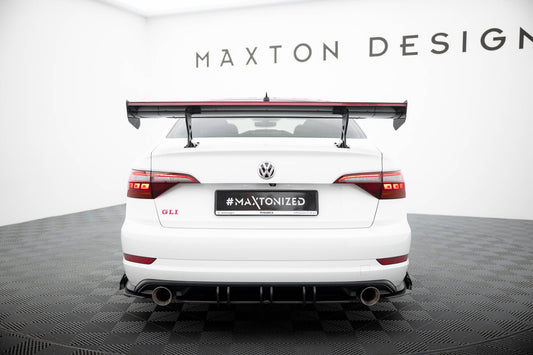 Carbon Spoiler With Internal Brackets Uprights + LED Volkswagen Jetta GLI Mk7