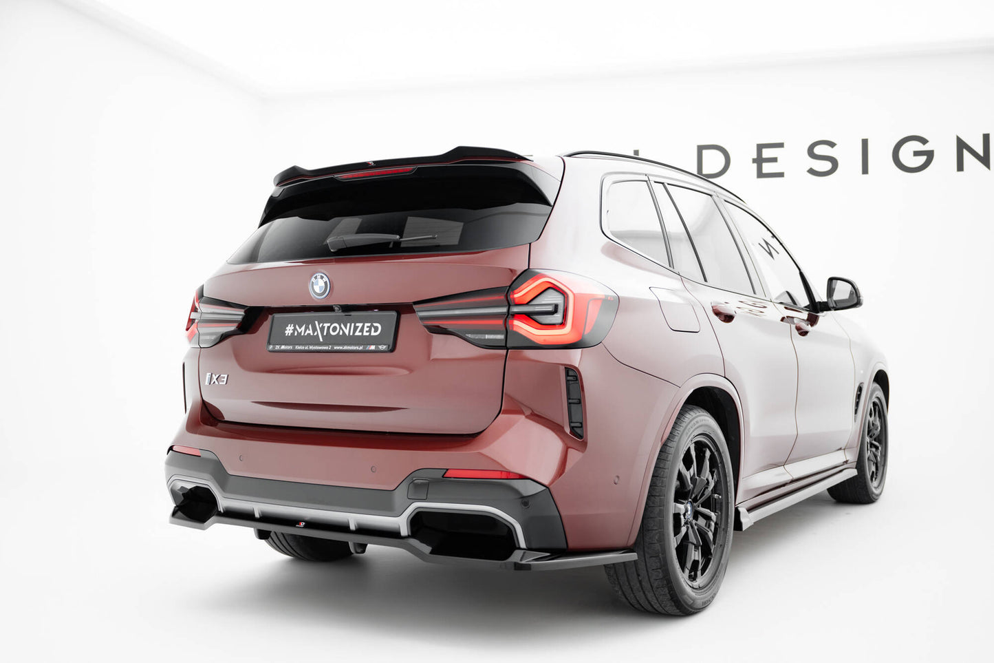 Rear Splitter (with vertical bars) BMW iX3 M-Pack G08 Facelift