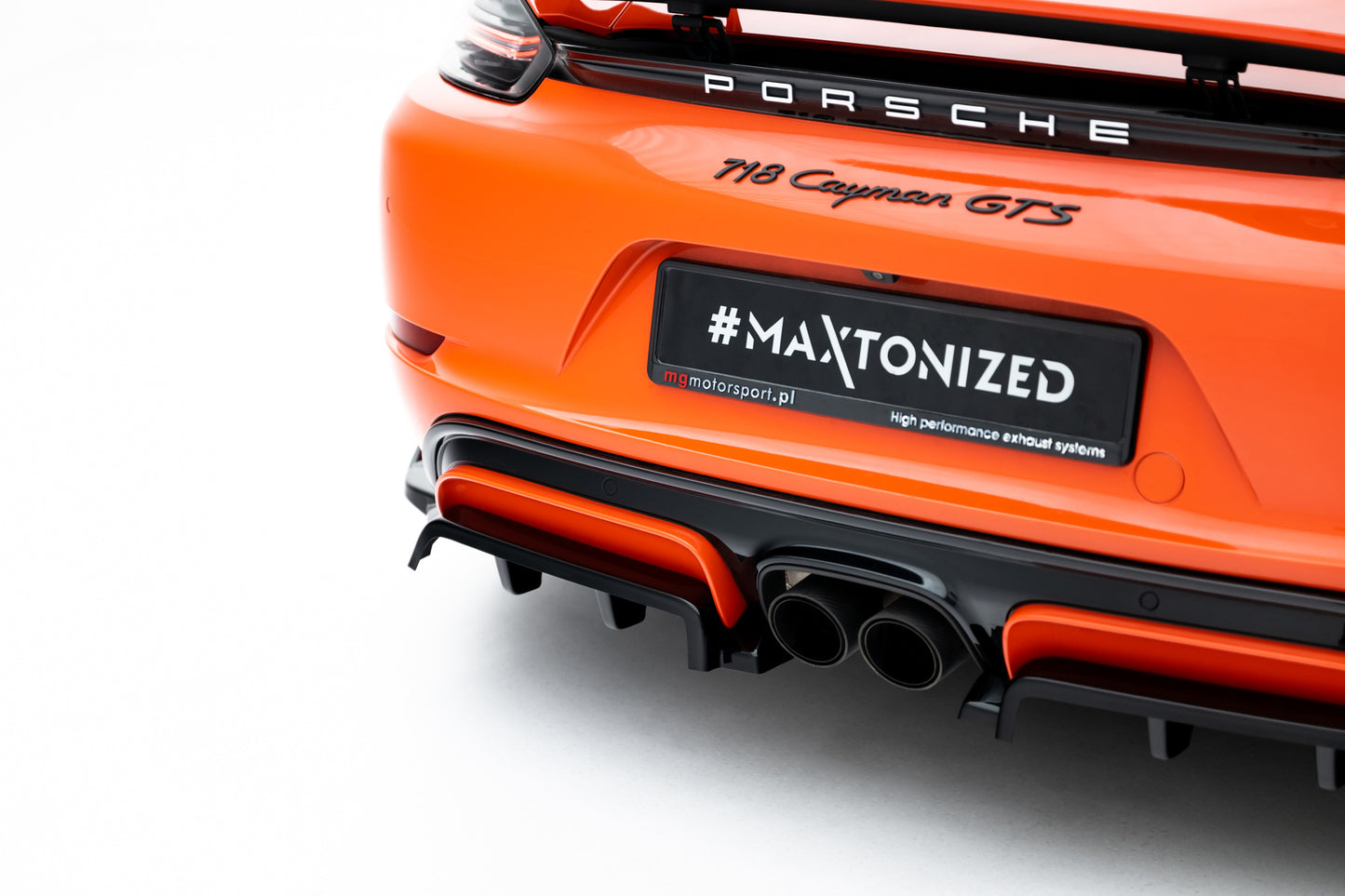 Rear Splitter (with vertical bars) Porsche 718 Cayman GTS 982c