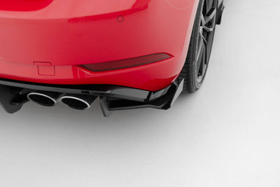 Street Pro Rear Side Splitters + Flaps VW Golf 7 R Facelift