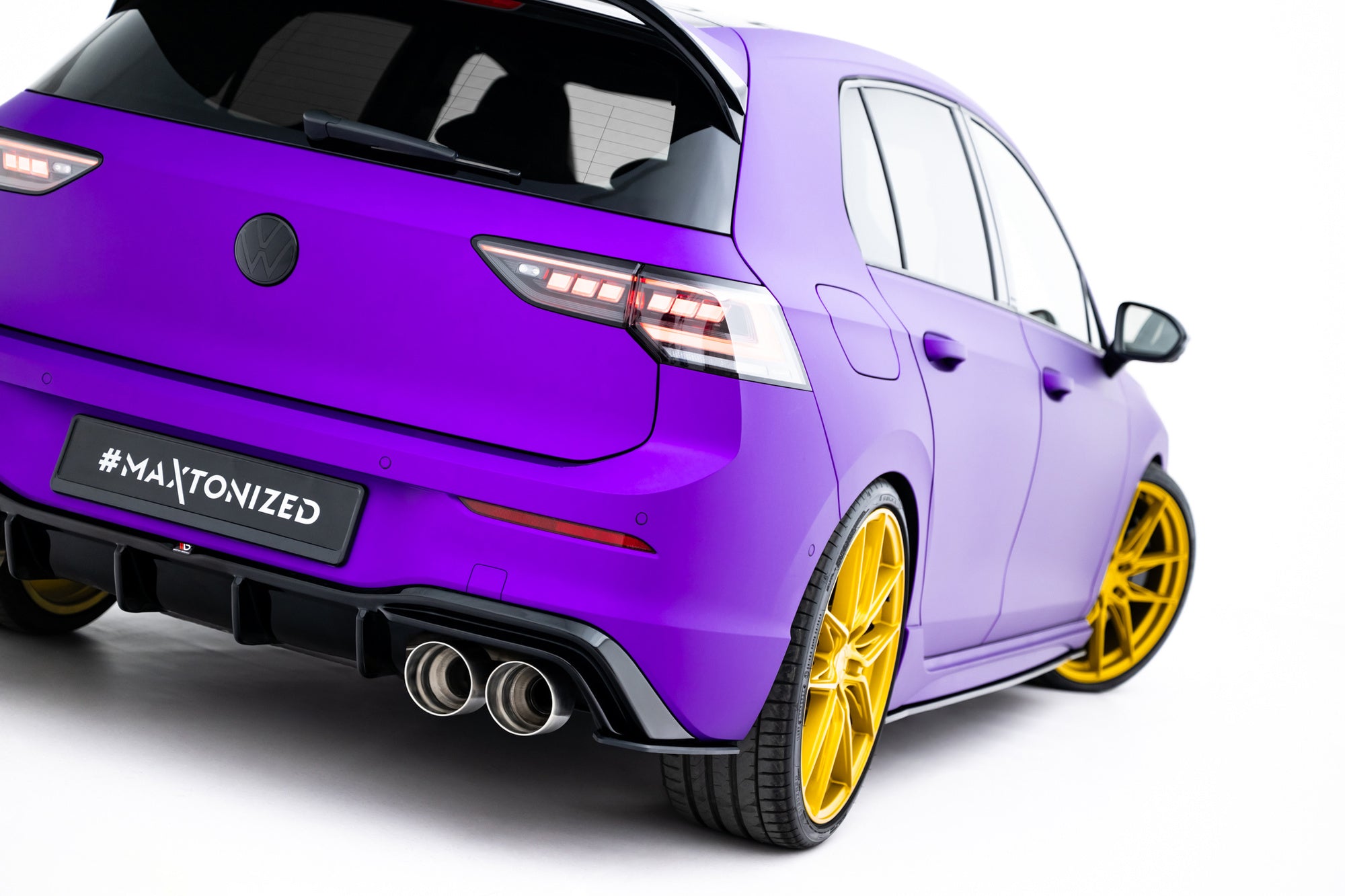 Street Pro Rear Side Splitters V.2 Volkswagen Golf R Hatchback Mk8 ...