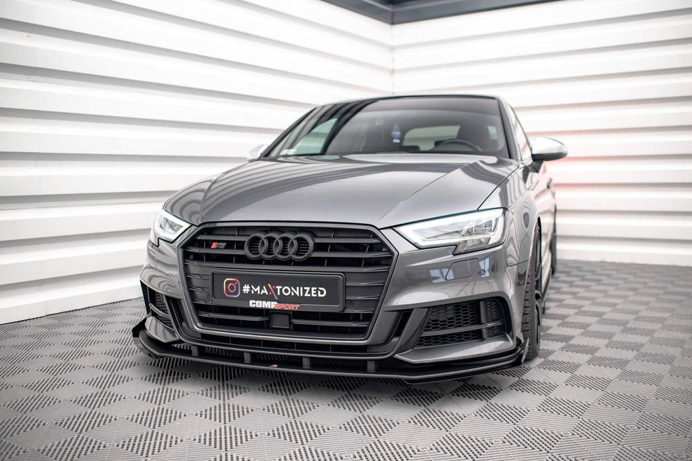 Splitter Przedni Street Pro V.1  + Flaps Audi S3 / A3 S-Line Sportback 8V Facelift