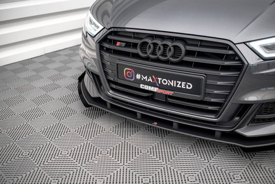 Splitter Przedni Street Pro V.1  + Flaps Audi S3 / A3 S-Line Sportback 8V Facelift