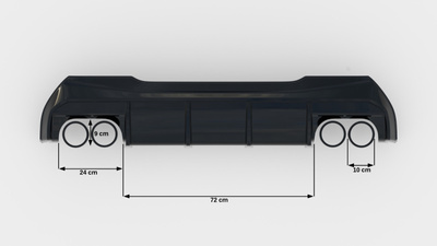Dokładka Tylna V.3 BMW 1 F40 M-Pack/ M135i / 128ti (Wersja Z Podwójnym Wydechem)