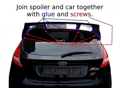 Spoiler Dachowy (RS Look) Ford Fiesta Mk7 / Mk7 FL