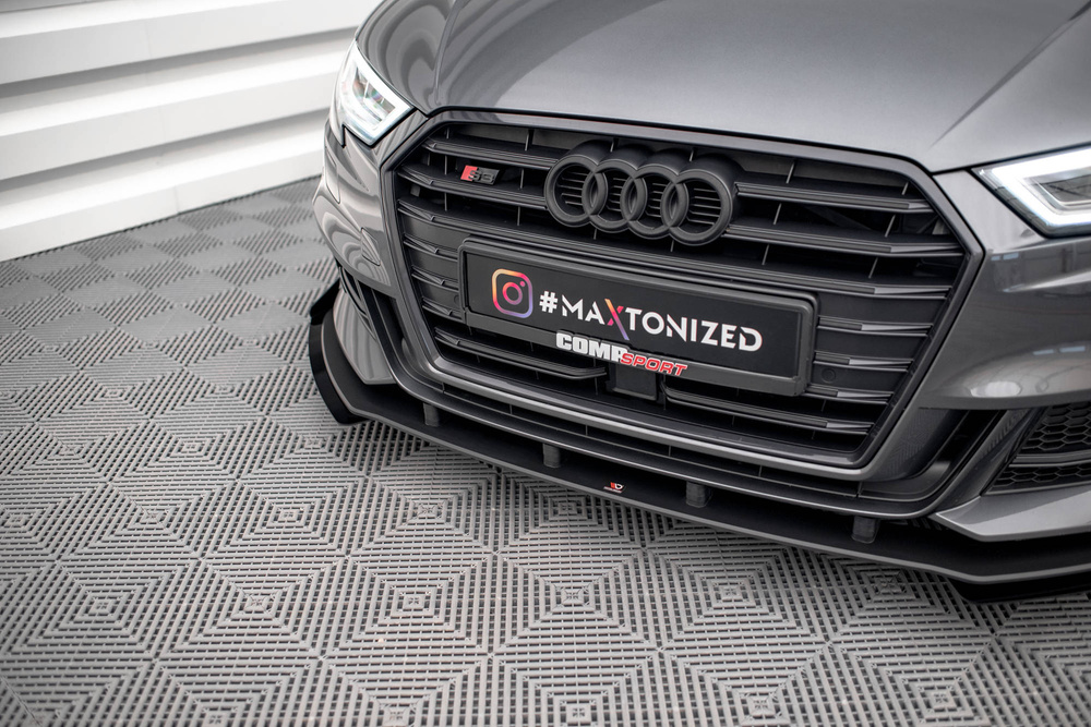 Splitter Przedni Street Pro V.1  + Flaps Audi S3 / A3 S-Line Sportback 8V Facelift