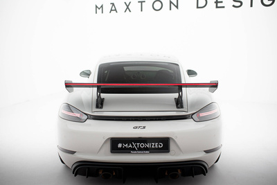 Karbonowy Spoiler Z Wewnętrznymi Wspornikami V.2 + LED Porsche 718 Cayman 982c