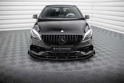 Splitter Przedni Street Pro + Flaps Mercedes-Benz A AMG-Line W176 Facelift