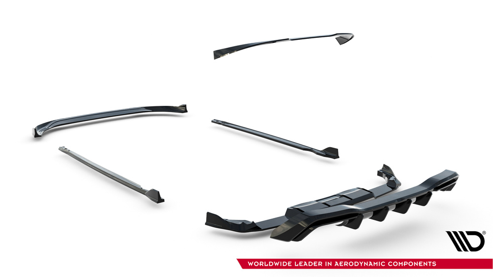 Zestaw Splitterów V.6 Volkswagen Golf R Hatchback Mk8 Facelift