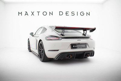 Karbonowy Spoiler Z Wewnętrznymi Wspornikami V.2 + LED Porsche 718 Cayman 982c