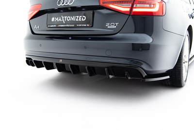 Dokładka Tylna Audi A4 B8 Facelift (Wersja z podwójnym wydechem z jednej strony)
