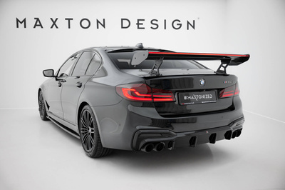 Karbonowy Spoiler Z Wewnętrznymi Wspornikami + LED BMW 5 / M5 Sedan G30 / F90