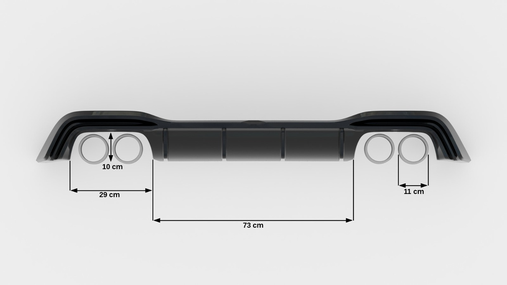 Dokładka Tylna V.2 Volkswagen Golf R Hatchback Mk8 Facelift
