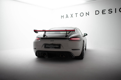 Karbonowy Spoiler Z Górnymi Mocowaniami V.1 + LED Porsche 718 Cayman 982c