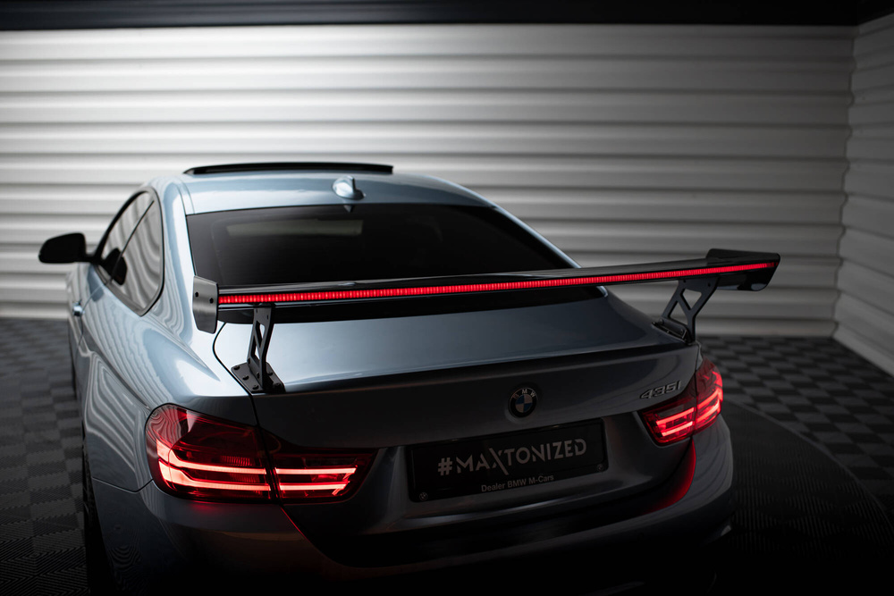 Karbonowy Spoiler Z Zewnętrznymi Wspornikami + LED BMW 4 F32 / 4 F32 M-Pack Coupe 