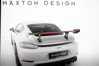Karbonowy Spoiler Z Wewnętrznymi Wspornikami V.1 + LED Porsche 718 Cayman 982c