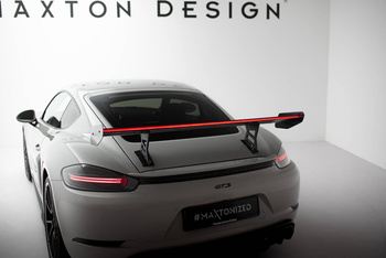 Karbonowy Spoiler Z Wewnętrznymi Wspornikami V.1 + LED Porsche 718 Cayman 982c