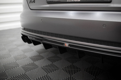 Dokładka Tylna V.1 Audi A4 S-line B9 (Wersja z podwójną końcówką wydechu z jednej strony)