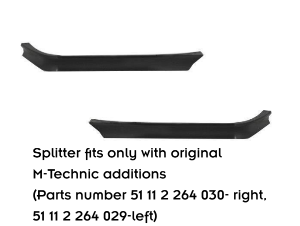 Splitter Przedni V.2 BMW M3 / 3 M-Pack E36 Coupe