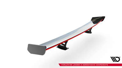 Karbonowy Spoiler Z Wewnętrznymi Wspornikami + LED Audi A3 / A3 S-Line / S3 / RS3 Sedan 8V / 8V Facelift